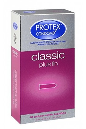 Protex Préservatifs Classic Plus Fin de 10, Naturelle, 10 Unités