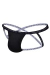 Jungerhouse String Homme Suspensoir Jockstrap Bretelles Croisées Sexy Jock Strap sous-vêtement Blanc,M 
