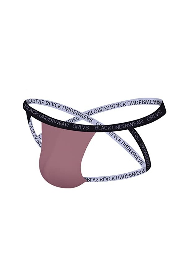 Jungerhouse String Homme Suspensoir Jockstrap Bretelles Croisées Sexy Jock Strap sous-vêtement Blanc,M 