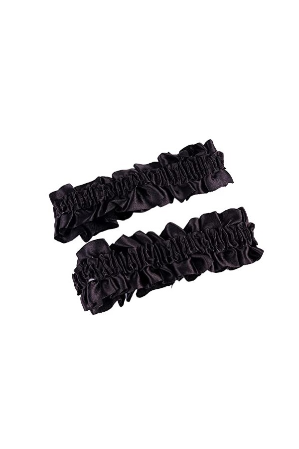 Wambere 2 Pièces de mariée Jarretière Mariage,Porte-Jarretelles élastique en Satin,Porte-Jarretelles avec Dentelle,Porte-Jarr