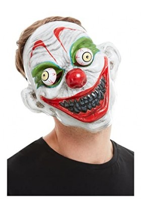 Smiffys Masque de clown, Homme, 52158, blanc, Taille unique