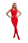 Agoky Combinaison Sexy Femme Catsuit Collant Lingerie Ouverte Entrejambe Jumpsuit Sexy Creux Bodystocking Nuisette Bodysuit T