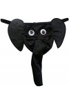 Czizitong Hommes Eléphant sous-vêtements Lingerie Sexy Thongs G-Strings Bleu 