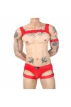 Alvivi Homme Harnais De Poitrine Ensemble Lingerie Sexy Elastique String Sexy Fesse Nue sous Vetement Erotique Harnais De Cor