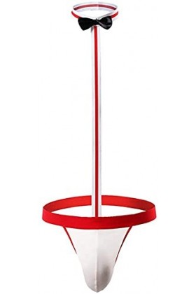 Czizitong Homme Sexy Borat Manikini Maillot de Bain Thong Halloween Costume Drôle G-String Rouge 