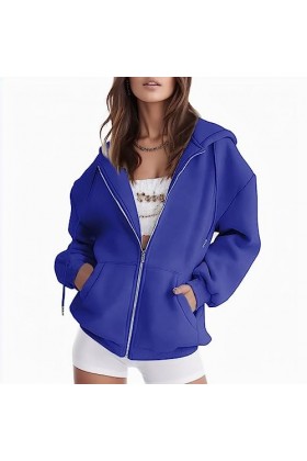 Gefomuofe Sweat à capuche pour femme - Sweat à capuche - Fermeture éclair - Léger - Imprimé cœur - Pull oversize - Sweat à ca