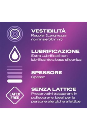 Préservatifs Durex No Latex sans Latex, 6 Préservatifs