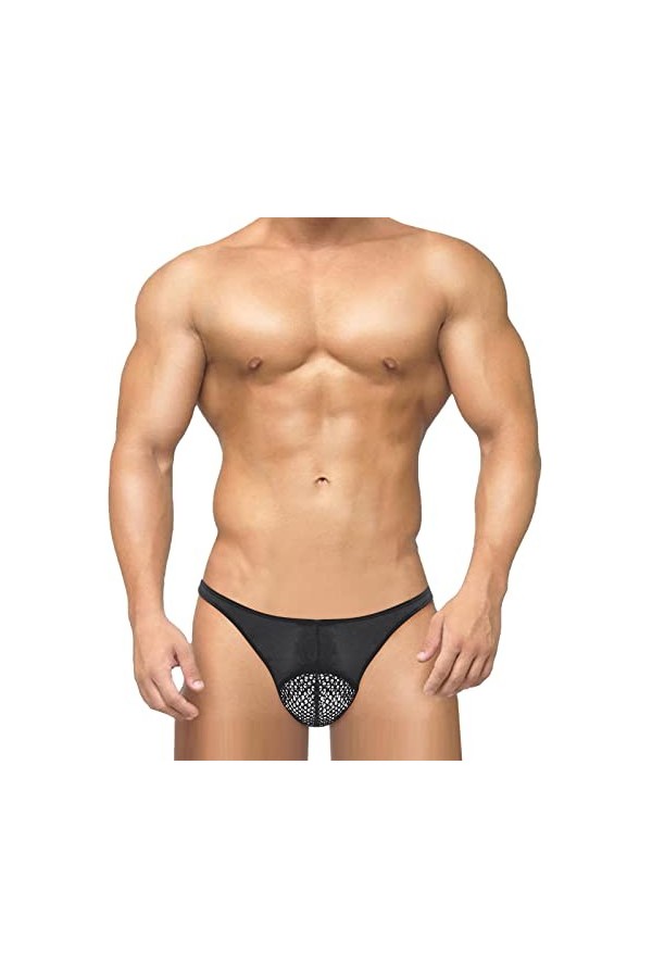 String Sexy C String G Dentelle Slip Tanga Hommes sous-vêtements Érotiques Ouvert Sur Le Frontal Hommes Chaud Taille Basse Él