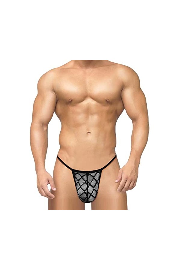 hehiy Homme sous-vêtement Sexy Erotique Boxer Ouvert avec Poche Bombée Culotte Sexy Slip Sexy pour Homme sous-vêtements Éroti