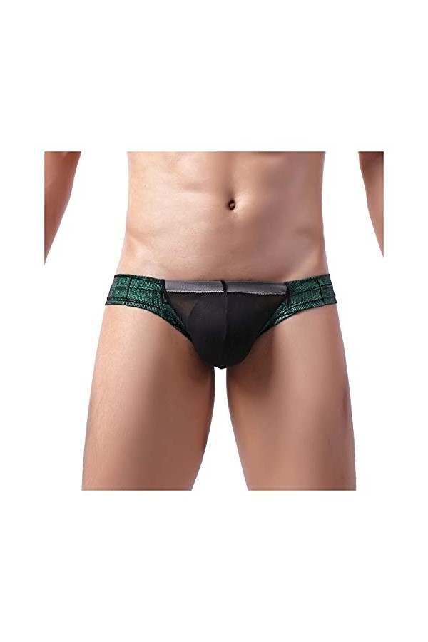 hehiy String Borat Mankini pour Homme Hommes Sexy Collared Bow Tie Bodysuit Thong Butler Teddy Costume sous-vêtements Slip Se