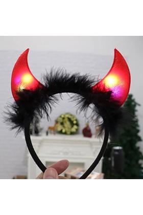 Adulte Unisexe Halloween Bandeau Ange Auréole/corne Du Diable Bandeau Cosplay Costume Halloween Fête Casque Couleur Corne Du 