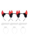 Adulte Unisexe Halloween Bandeau Ange Auréole/corne Du Diable Bandeau Cosplay Costume Halloween Fête Casque Couleur Corne Du 