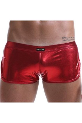 Short en cuir pour homme Lingerie sexy pour hommes Vernis et cuir Lingerie sexy en latex pour hommes Lingerie érotique Harnai