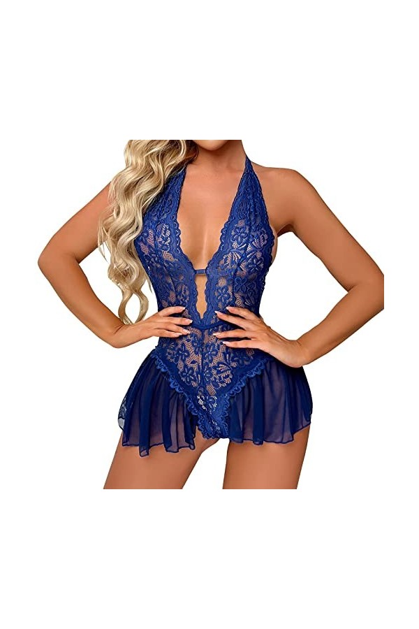 Ensemble Lingerie Sexy Femme Érotique, Ensemble Lingerie Sexy pour Femmes Nuisettes et Deshabillés Chemises en Dentelle Vêtem