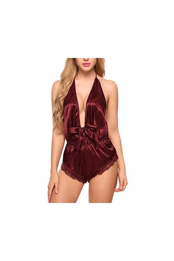 TESAY Body lingerie sexy pour femme - Lingerie ajustable en V profond pour femmes,Tenue sexy pour femme, lingerie en dentelle