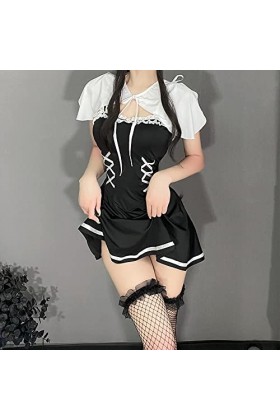 THSCWY Lingerie sexy pour femme - Nuisette - Sous-vêtements sexy - Tablier Lolita - Cosplay - Uniforme