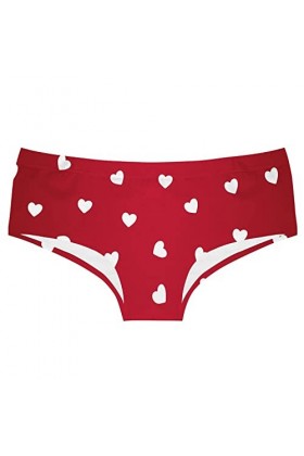 DUHGBNE Short imprimé Saint-Valentin pour femme, caleçon amusant, sous-vêtements, boyshort, culotte, pyjama de ski pour femme