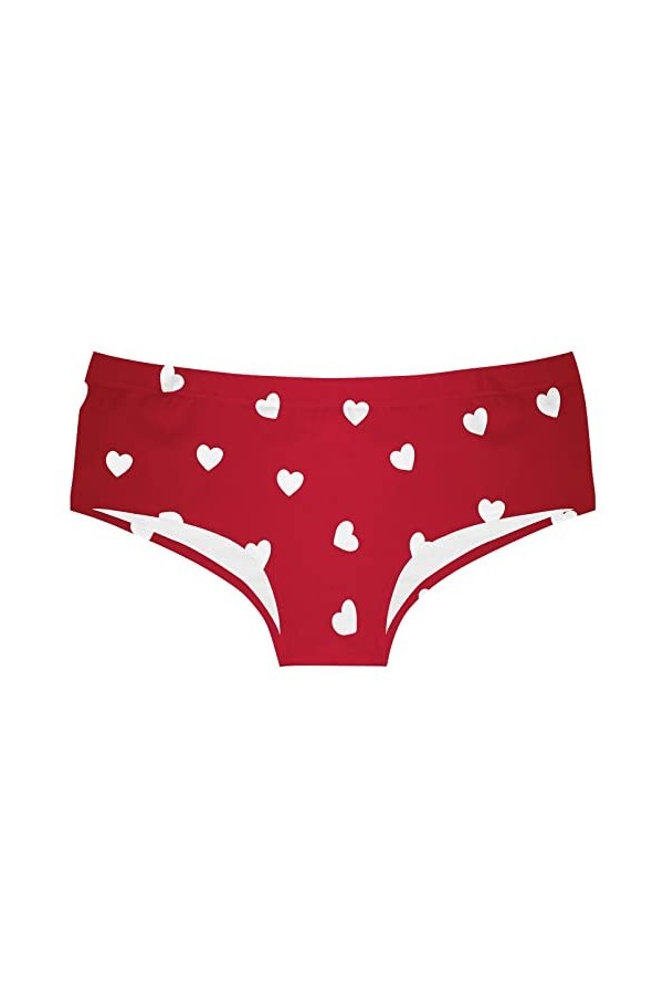 DUHGBNE Short imprimé Saint-Valentin pour femme, caleçon amusant, sous-vêtements, boyshort, culotte, pyjama de ski pour femme