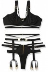 Buckle Up Lingerie Set - Black