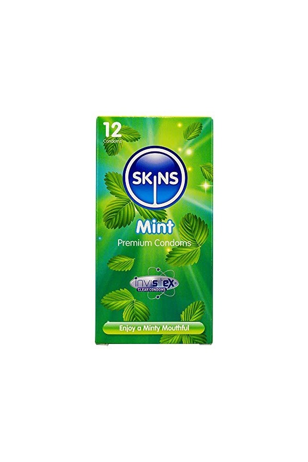 Skins Sexual Health Paquet multiple de préservatifs aromatisés, sans odeur de latex, lubrification supplémentaire pour un max