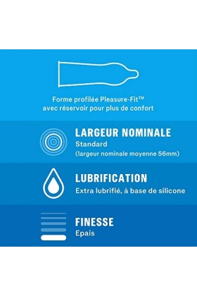Durex Préservatifs Extra Safe - Préservatifs plus épais - 10 pièces