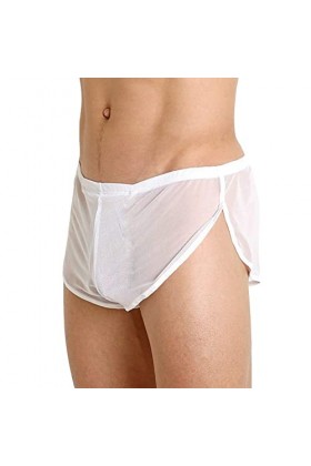 hehiy Boxer Sexy Homme Sexy Stretch Pantalon Culotte sous-vêtements Érotiques pour Hommes String T Pantalon Doux Transparent 