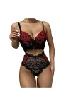 Lingerie Erothique Sexy, Femme Pyjama Embroidery Nuit Dentelle Hot Erotic Lingerie Ensemble Sexy De Pute Lingerie Ouverte SM 