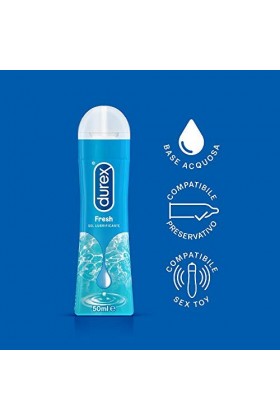 Durex Gel Fresh Lubrificante Intimo a Base D’Acqua, Effetto Fresco, 50 ml