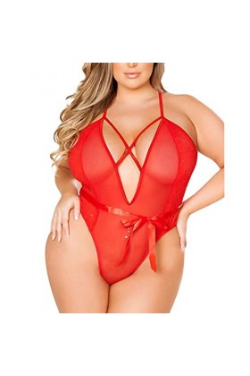 Hasagimol Sexy Teddy Lingerie Dos Nu Sous-Vêtements De Nuit, Lingerie Femme Nuisette Sous-Vêtements Lingerie Sexy Femme Éroti
