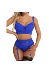 Zannycn Ensemble de lingerie sexy pour femme - Ensemble de sous-vêtements - Stripper - Lingerie sexy - Soutien-gorge et culot