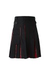 Kilt - Jupe écossaise pour homme - Couleur unie - Tartan - Style classique - Style rétro - Mode écossaise - Style traditionne