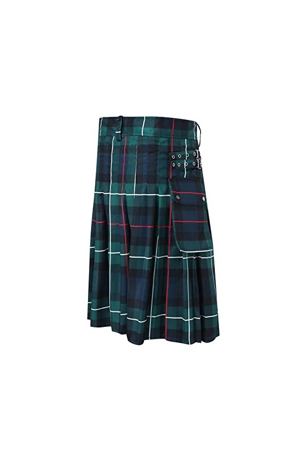 Kilt - Jupe écossaise pour homme - Couleur unie - Tartan - Style classique - Style rétro - Mode écossaise - Style traditionne