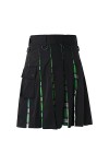 Kilt - Jupe écossaise pour homme - Couleur unie - Tartan - Style classique - Style rétro - Mode écossaise - Style traditionne