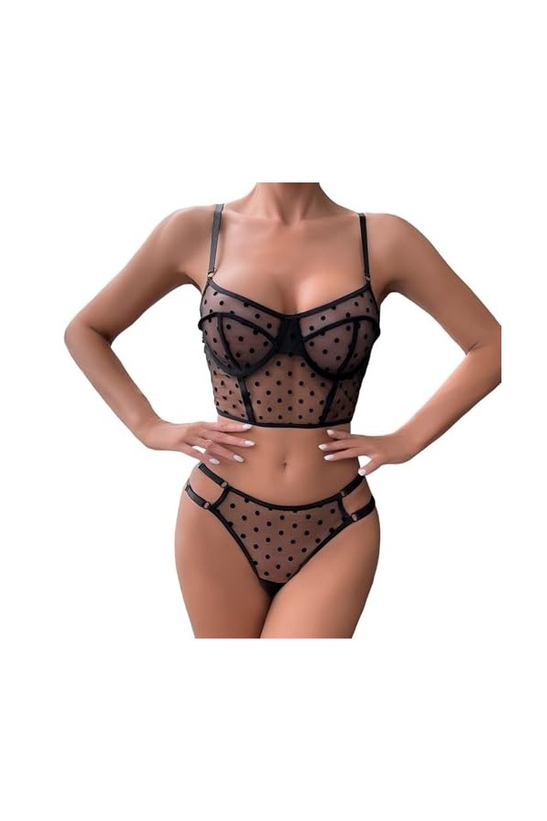 sous Vêtements Femme Sexy Hot, Femmes Noir Dentelle Sexy Ouvert Entrejambe Bas Crotchles RéSille Lingerie Lingerie Pure Linge