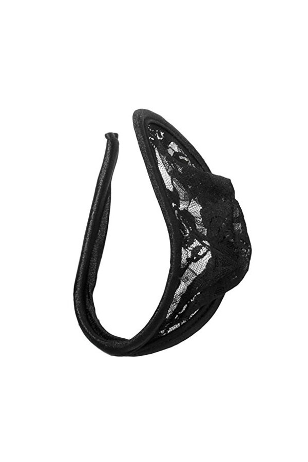 Hellery 2 Pièces X-String Pochette Pénis String Transparent pour Homme - ＋Rouge