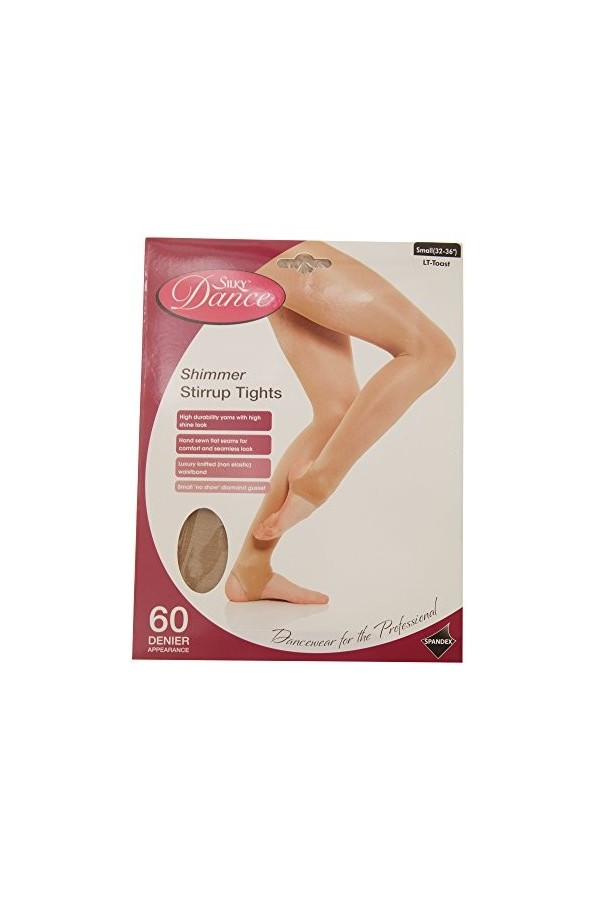 Silky Dance - Collants étriers satinés 1 Paire - Femme XL Beige 
