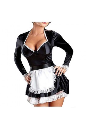LKRSEEF Sexy Deguisement Femme Pute Babydoll Mini Tablier Transparente Coquin Sailor Tenue Érotique Ecoliere Outfit Unique En