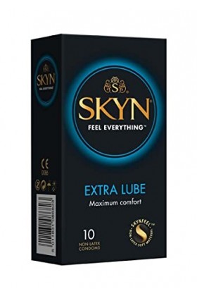 SKYN Préservatifs Extra Lube sans latex, paquet de 10