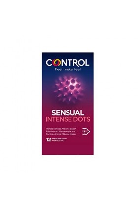 Lot de 12 préservatifs Sensual Intense Dots 50 g