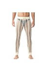 Pantalon en maille pour homme - Sous-vêtement en maille - Partiellement transparent - Coupe décontractée - Sous-vêtement - Pa