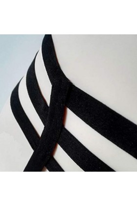 Harnais élastique à bretelles taille haute pour femme