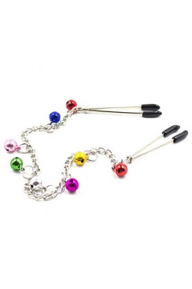 Qianly Pince Métal Poitrine Fermoir Crochet Clip Corps Poitrine Harnais Chaîne Antidérapant Jeux de Fête Jouet pour Adultes