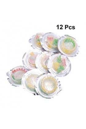 VALICLUD 12Pcs Préservatifs Préservatifs Sexuels Lubrifiés Ultra Minces Bien Ajustés Préservatifs en Latex Naturel Pointillés