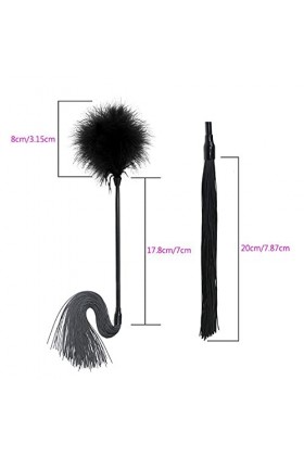 CCTUNG Accessoires de Massage Accessoires Moelleux en Cuir Noir Kit Release Stress Happy Trainer Stabilité