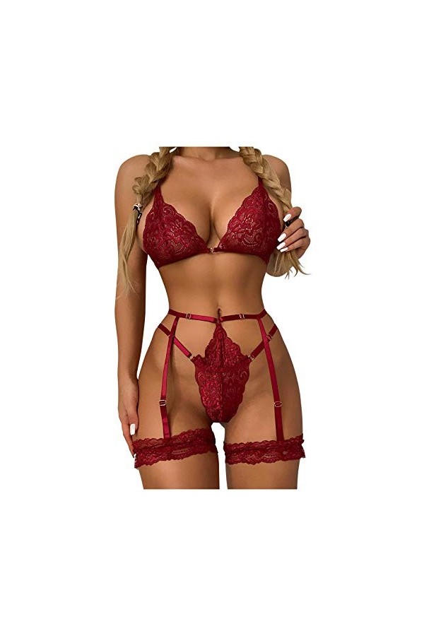 Hasagimol Sexy Teddy Lingerie Dos Nu sous-Vêtements De Nuit, Lingerie Femme Sexy Lingerie Ensemble De Lingerie De Nuit Nuiset
