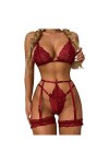 Hasagimol Sexy Teddy Lingerie Dos Nu sous-Vêtements De Nuit, Lingerie Femme Sexy Lingerie Ensemble De Lingerie De Nuit Nuiset