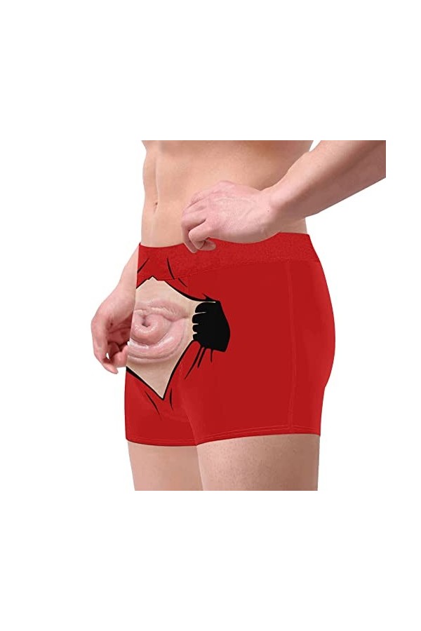 DUHGBNE Femmes et Hommes Saint Valentin Impression Grande Taille Boxer Sous-vêtement Taille Haute Taille Physiologique Sous-v