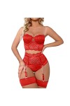 Zannycn Ensemble de lingerie sexy pour femme - Ensemble de lingerie sexy en dentelle - Ensemble de sous-vêtements pour femme 