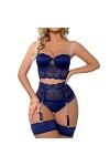 Zannycn Ensemble de lingerie sexy pour femme - Ensemble de lingerie sexy en dentelle - Ensemble de sous-vêtements pour femme 