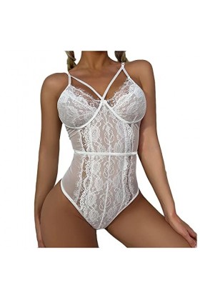 Générique Femme Lingerie Nuisette, Sous-Vêtement Une Pièce À Bretelles En Sexy Body Érotique String Homme Hot Zippé Latex Sm 